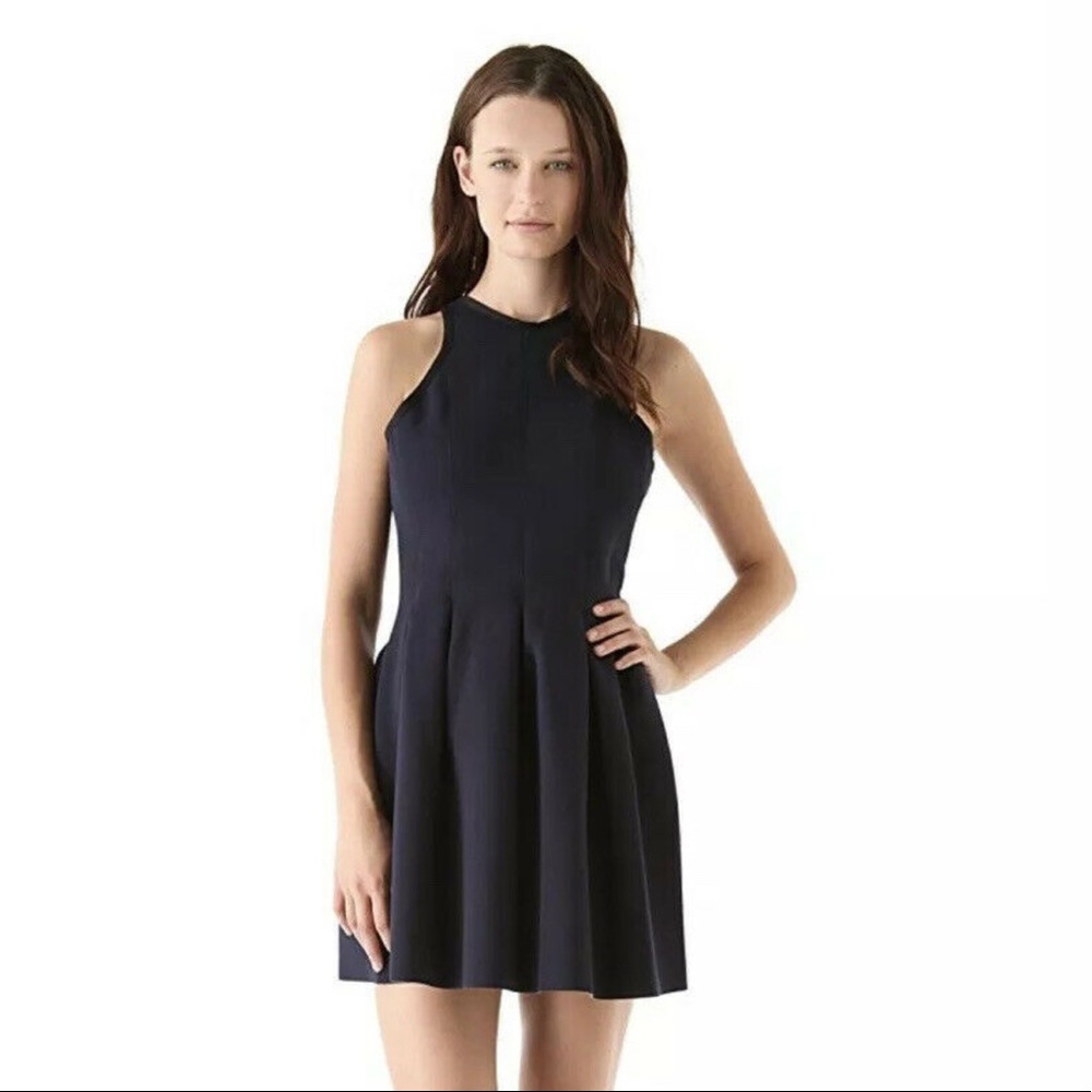 Alexander Wang scuba pleated dress racer back